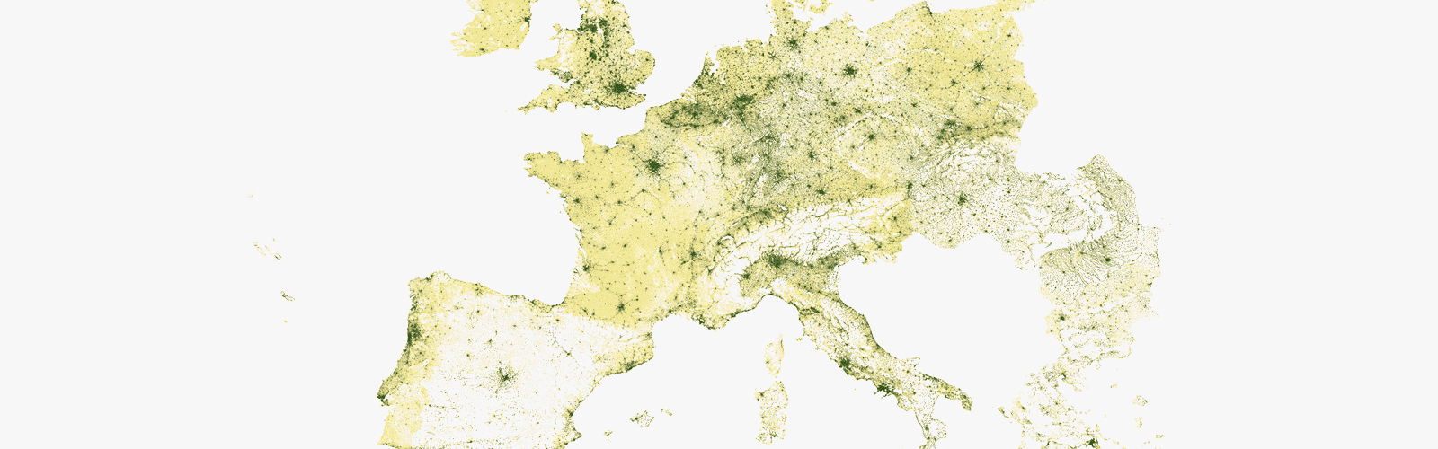 Population distribution in Europe